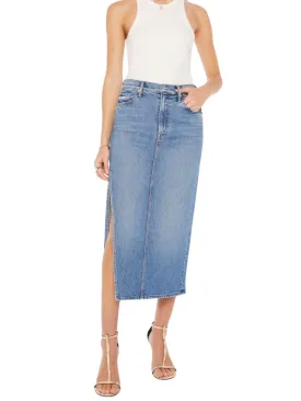 Mother Denim The Split Second Denim Skirt- Strike A Pose