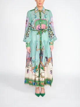 Multi Evergreen Shirtdress