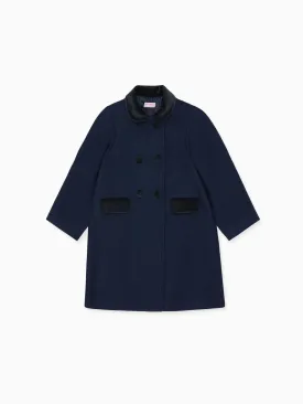 Navy Arrieta Girl Coat