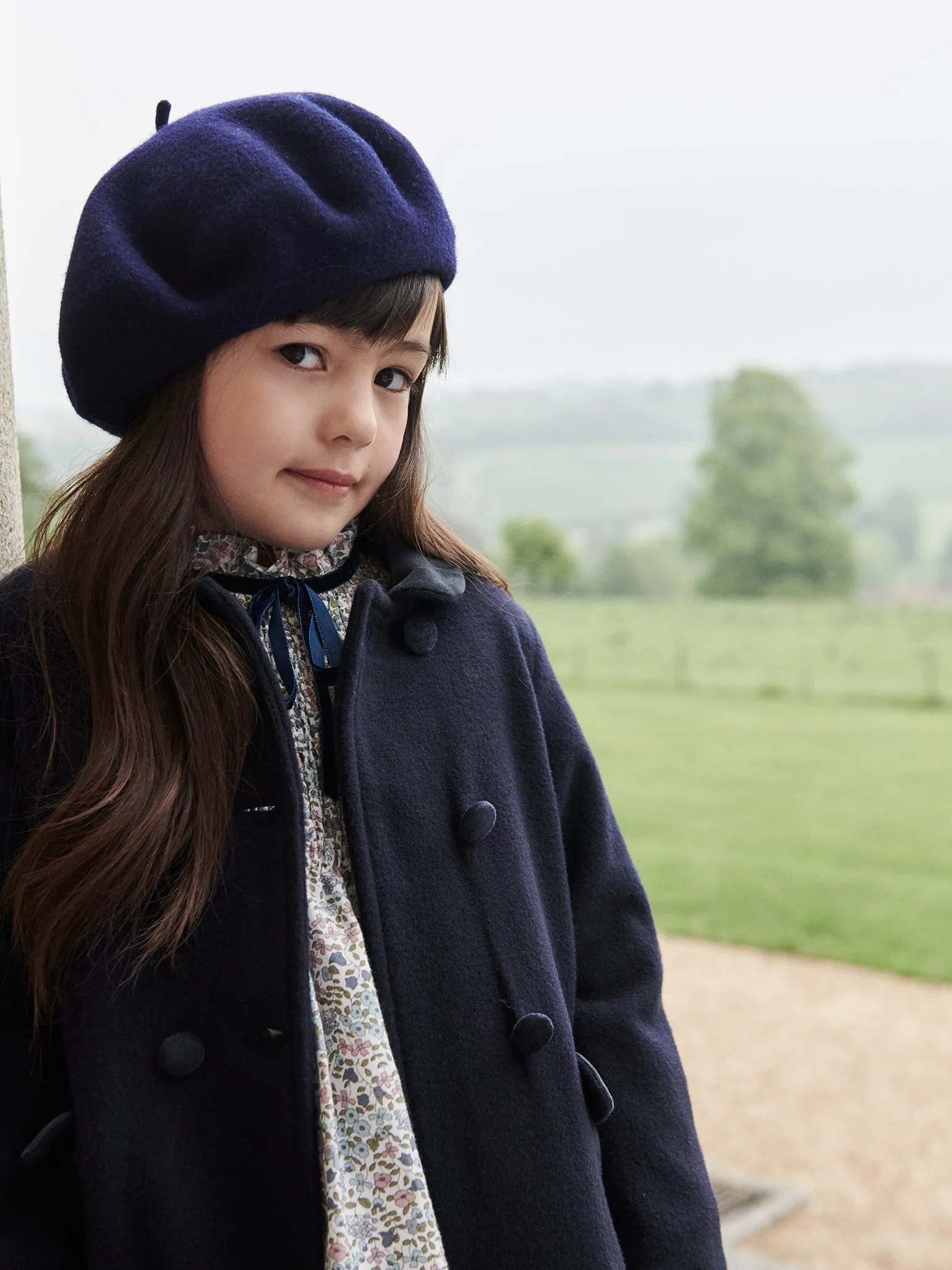 Navy Arrieta Girl Coat