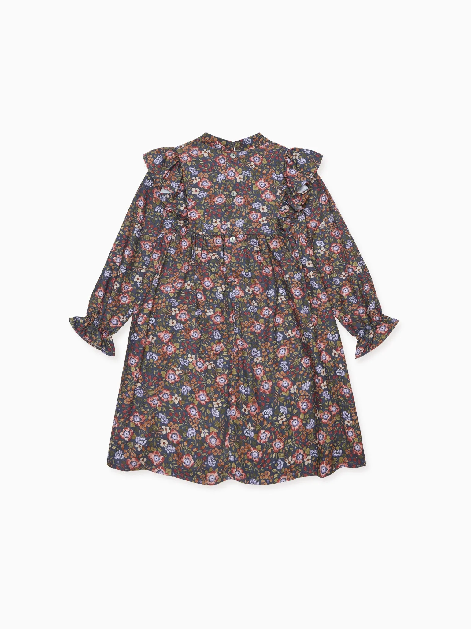 Navy Floral Laurelia Girl Empire Dress