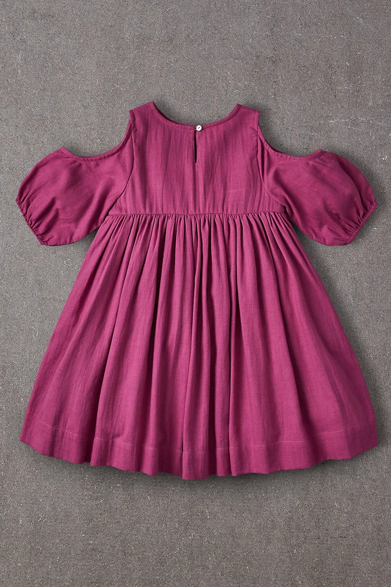 Nellystella Venessa Girls Dress - Plum