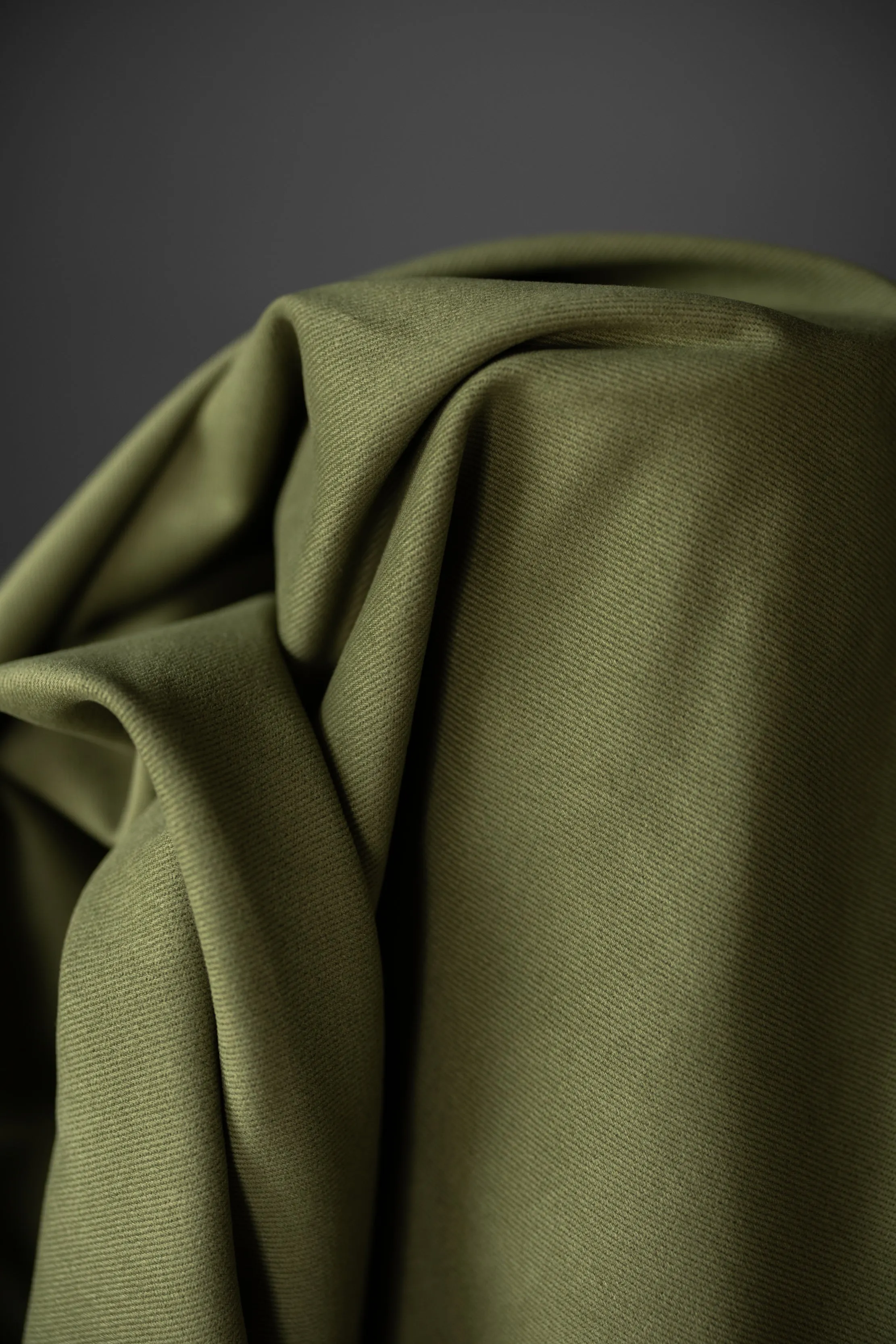 Organic Cotton Sanded Twill - Otto Green