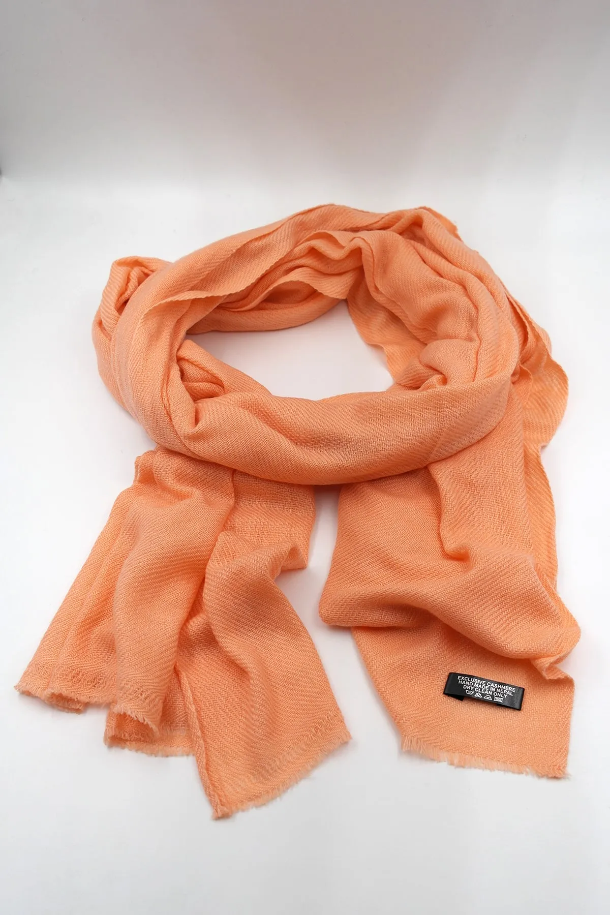 Pale Orange Pure Pashmina Shawls