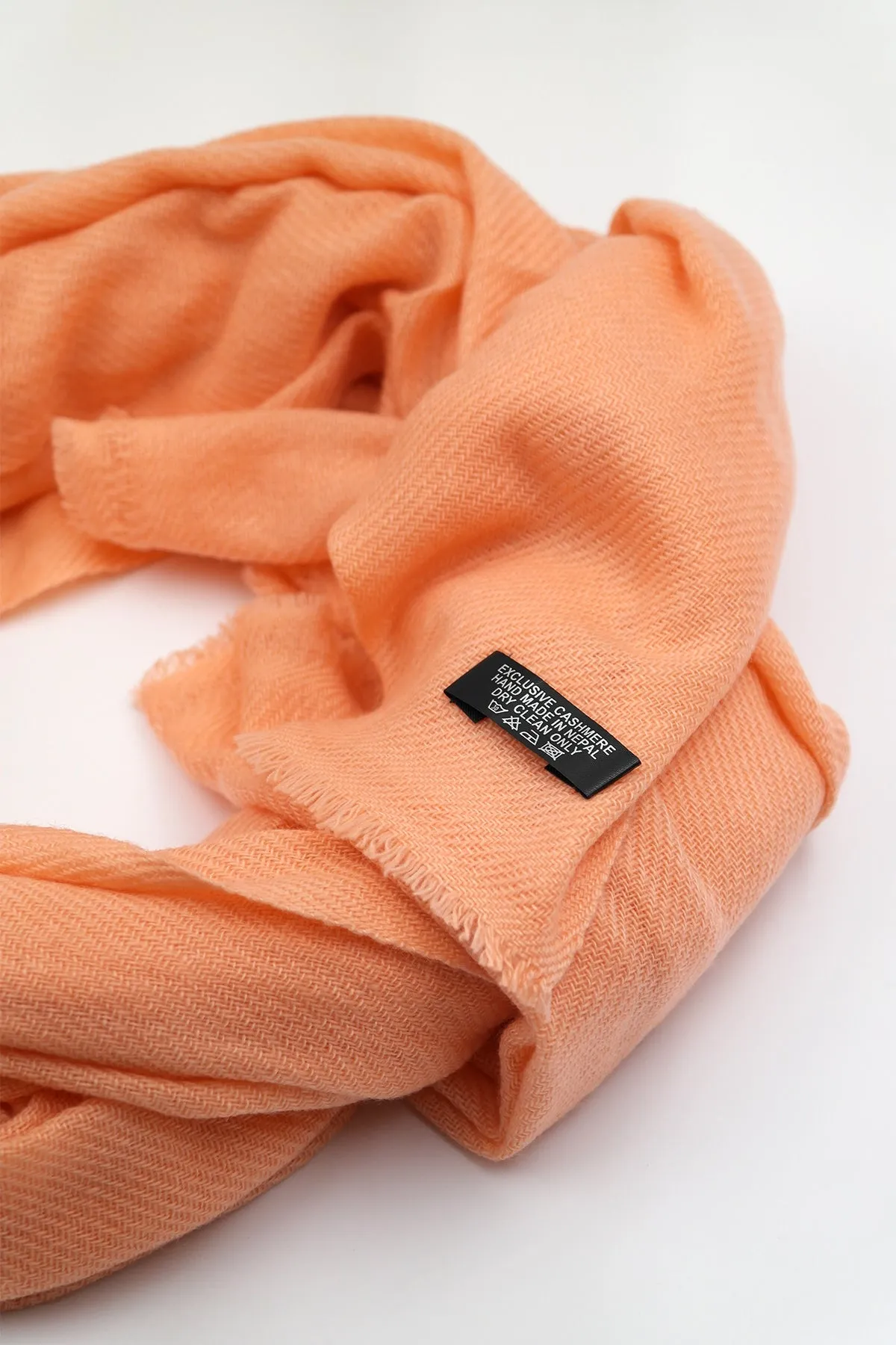 Pale Orange Pure Pashmina Shawls