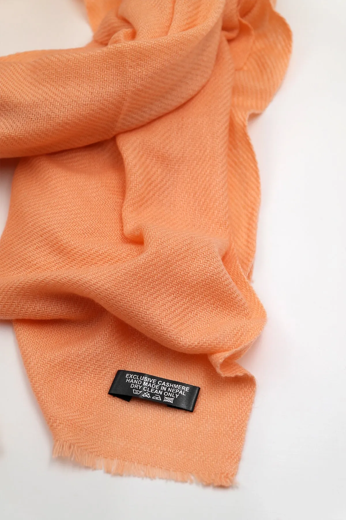 Pale Orange Pure Pashmina Shawls