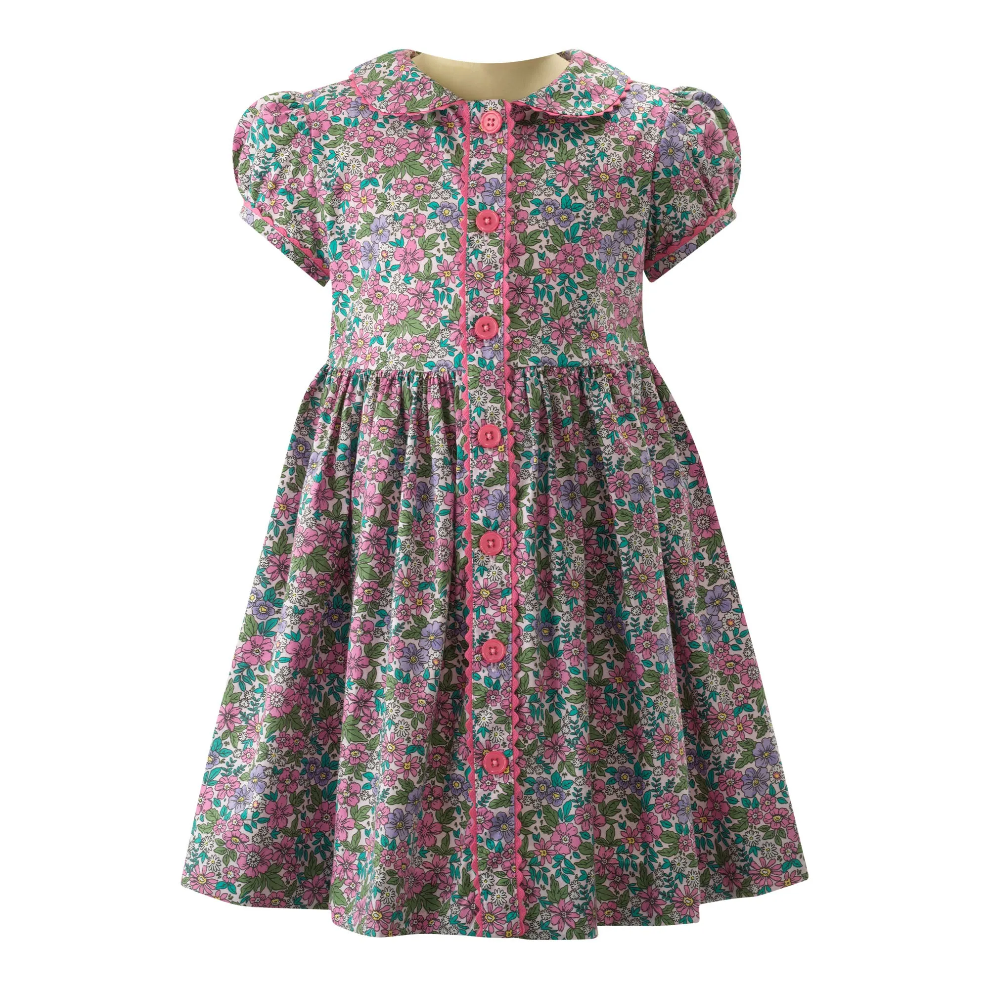 Pansy Floral Button Front Dress