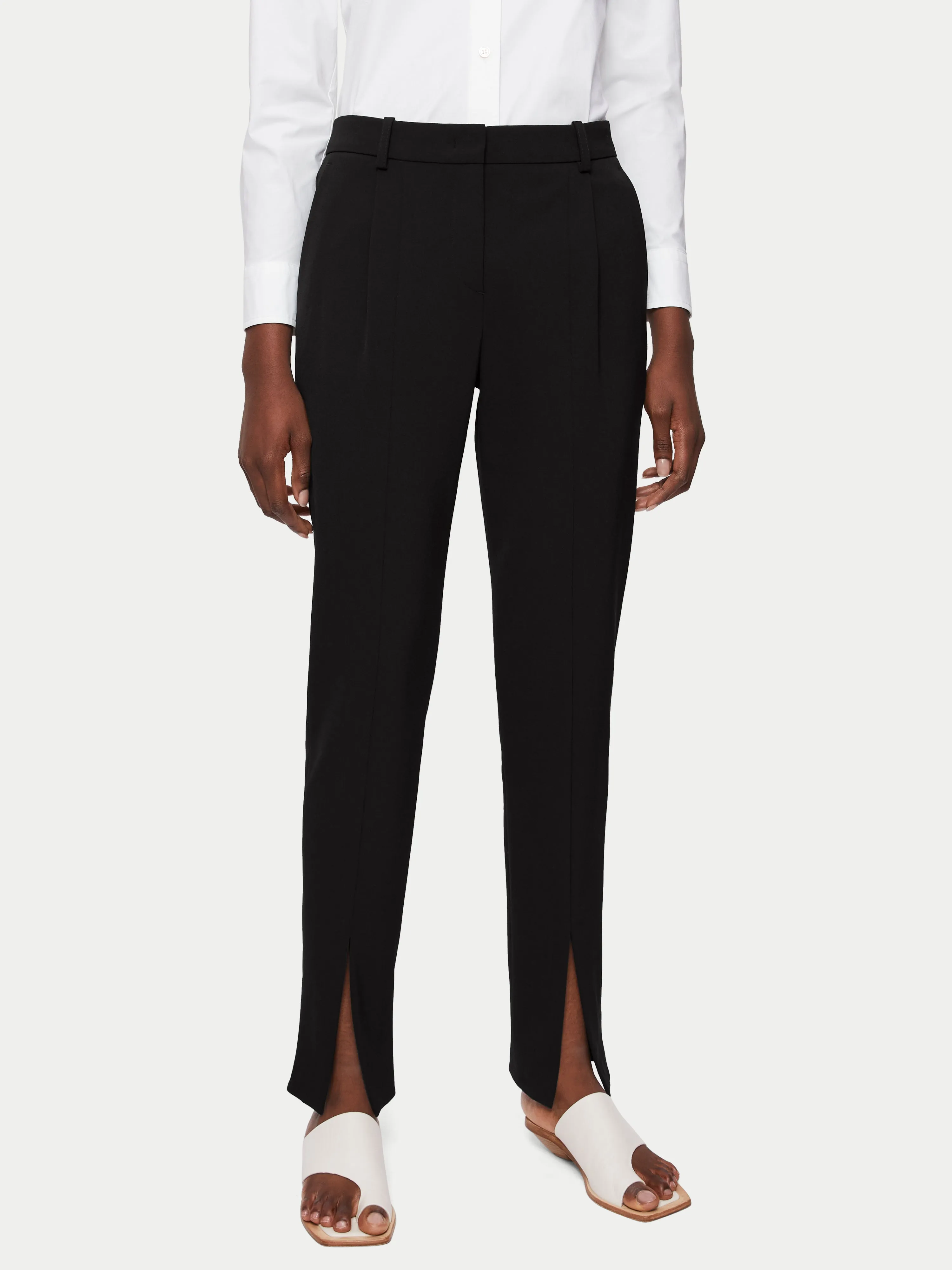 Paris Split Hem Trouser | Black