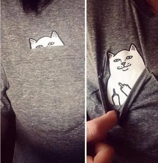 Peak A Boo Cat T-Shirt