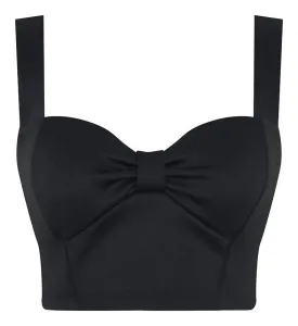 Pin Me Up Crop Top in Solid Black