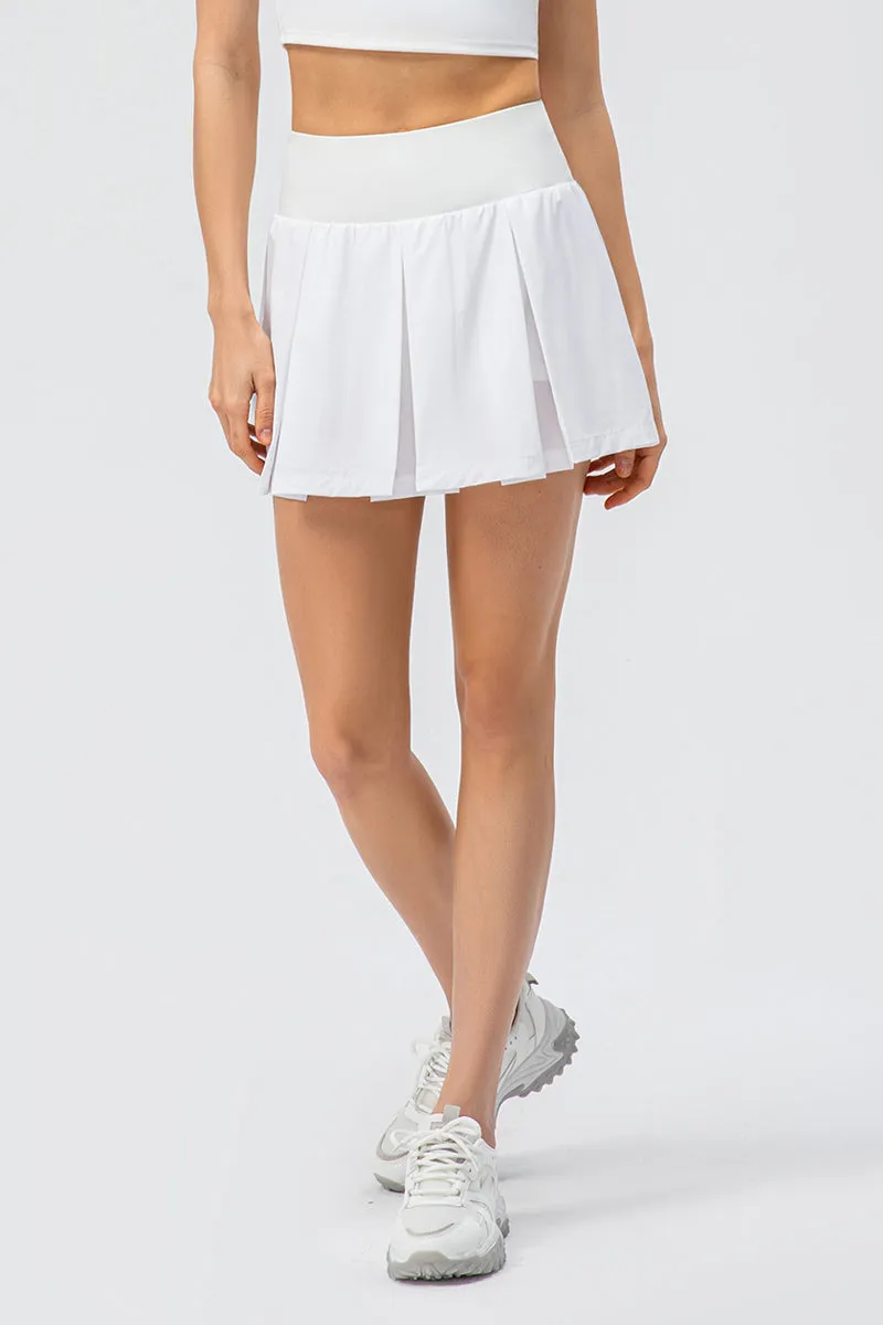 Pleated Tennis Skirts Built-in Short Liner