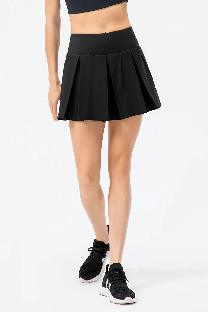 Pleated Tennis Skirts Built-in Short Liner