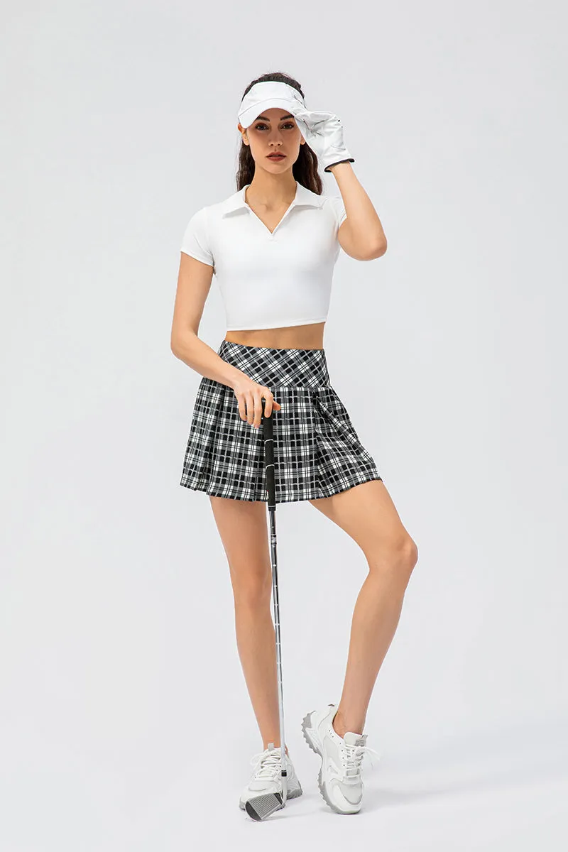 Pleated Tennis Skirts Built-in Short Liner