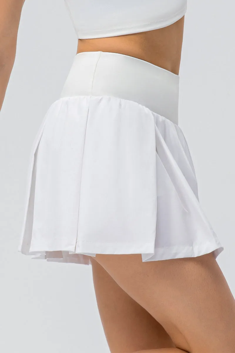 Pleated Tennis Skirts Built-in Short Liner