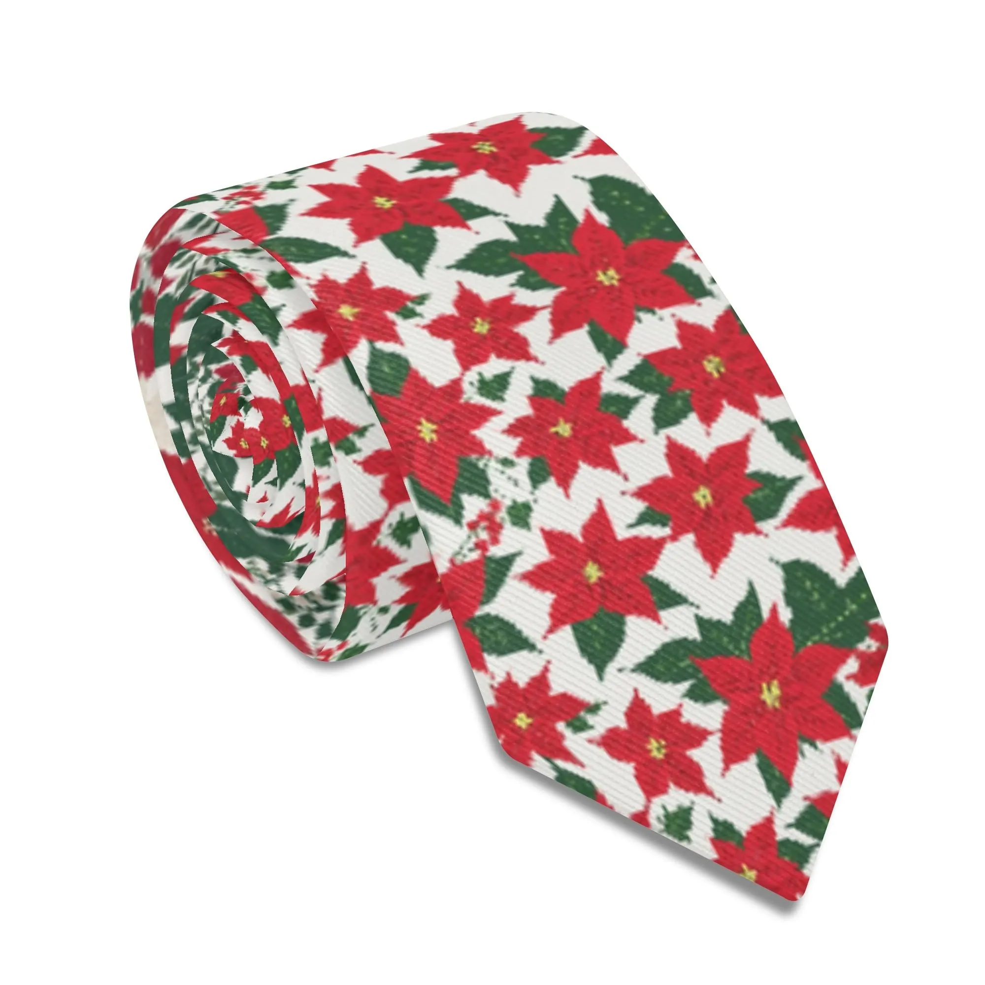 Poinsettia Floral Necktie