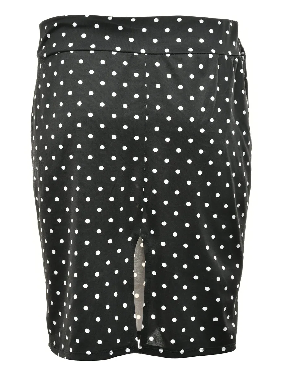 Polka Dot Pencil Skirt - M