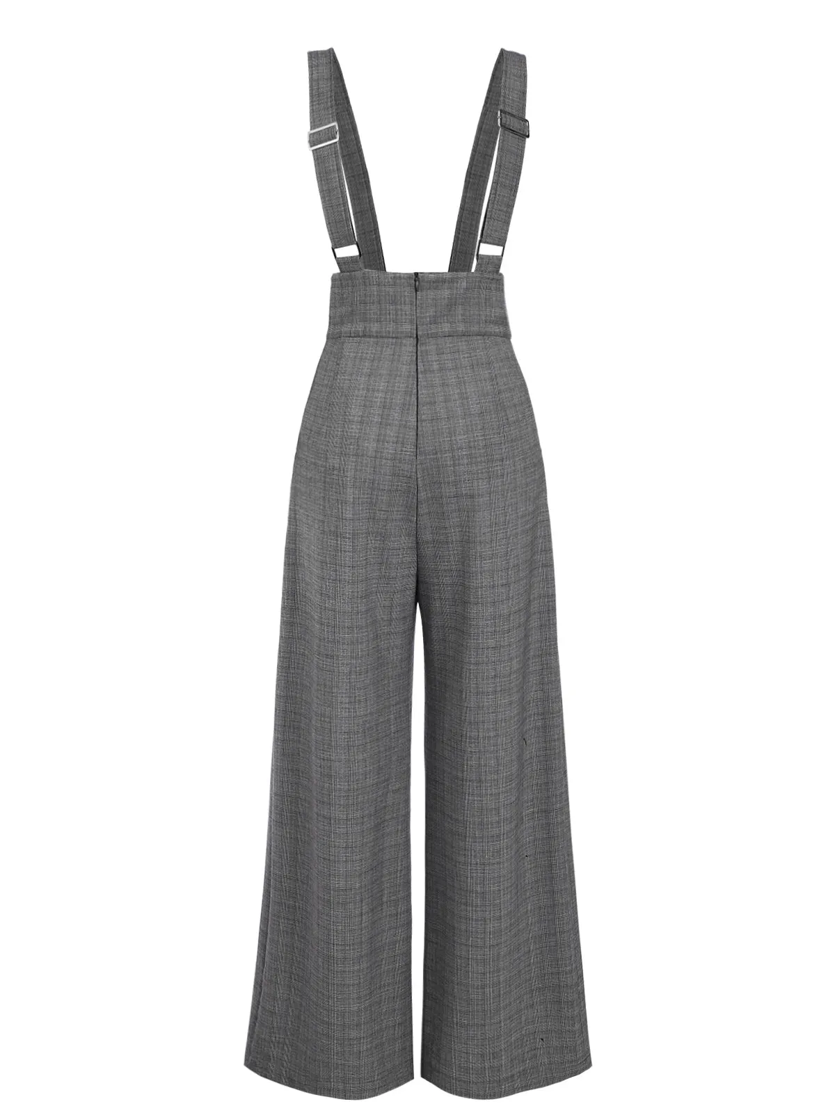 [Pre-Sale] Brown 1940s Glen Plaid Buttoned Overall Pants