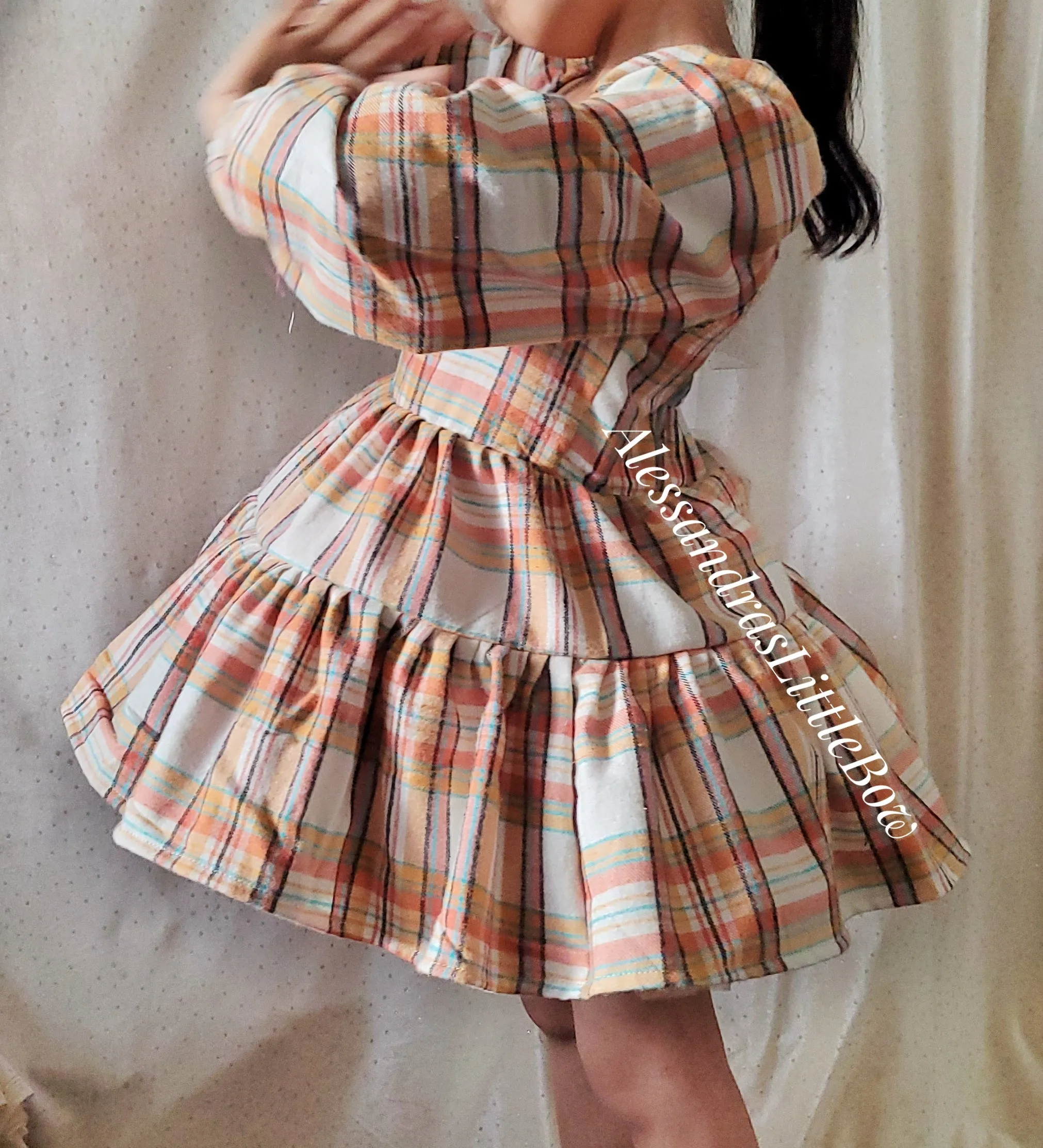 Pumpkin Spice Plaid Fashion dress