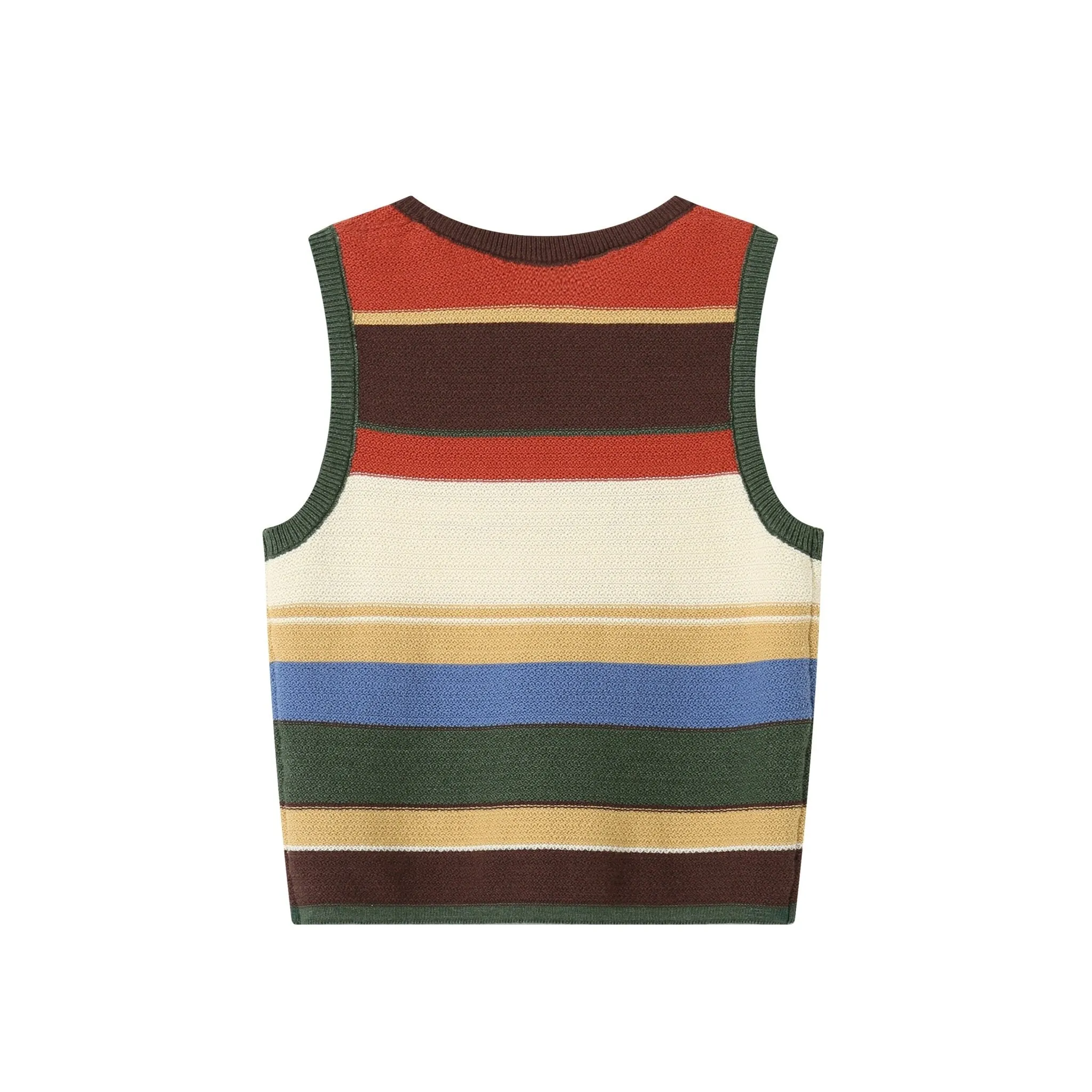 Rainbow Embroidered Knitted Tank Top