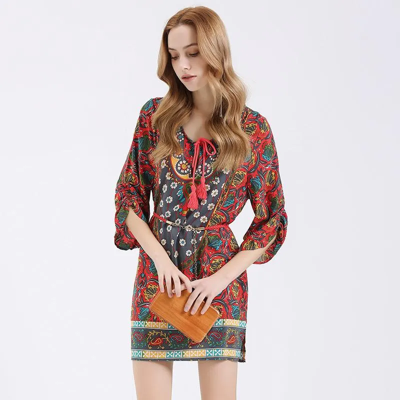 SALE On Summer Bohemian Women Print Dress