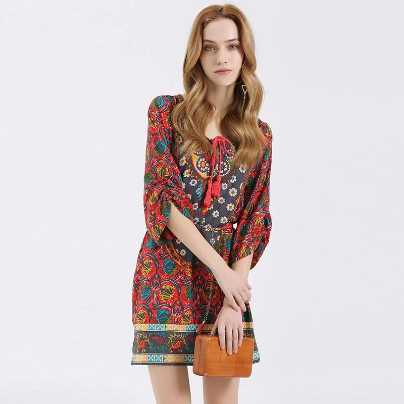 SALE On Summer Bohemian Women Print Dress