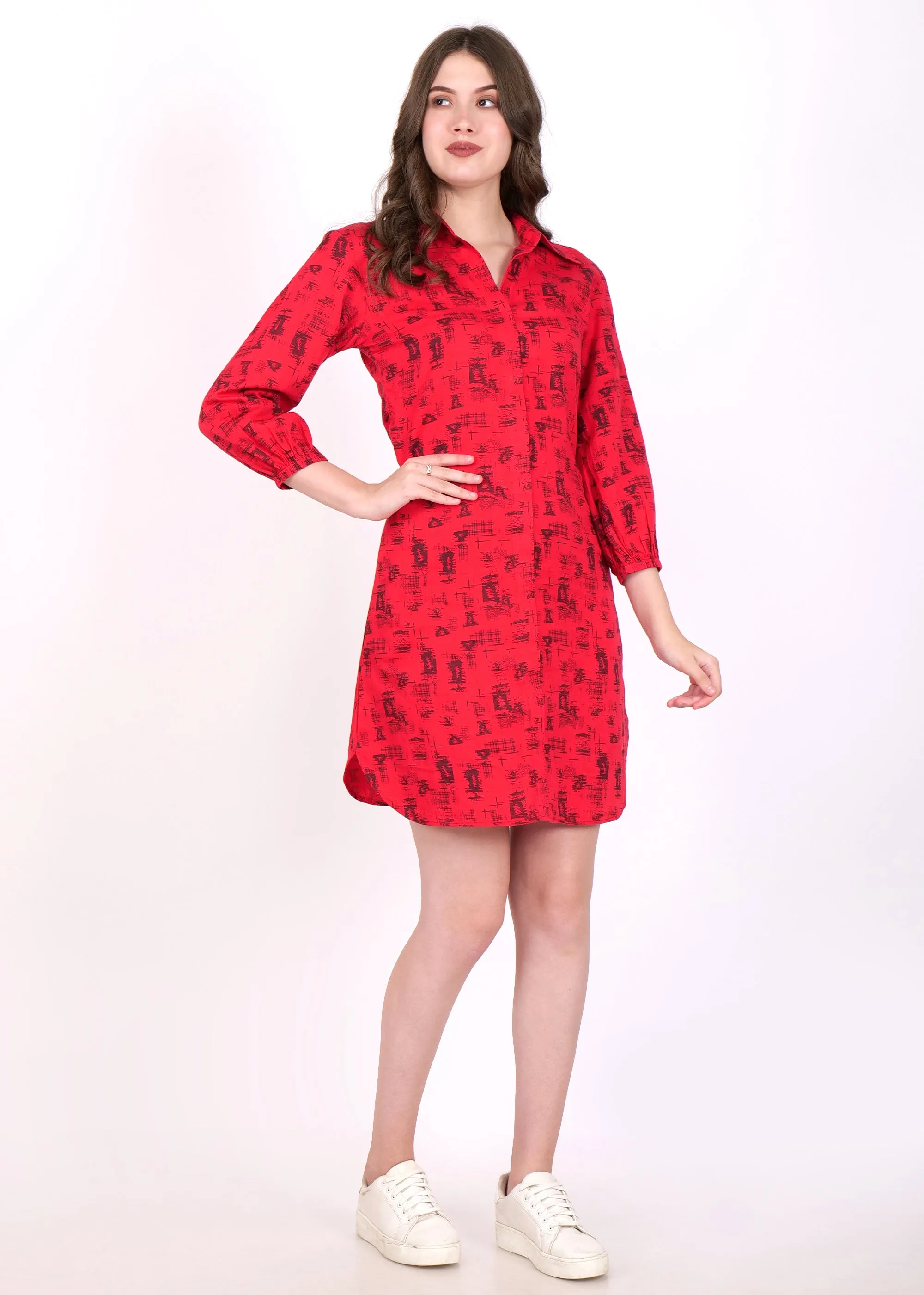 Scarlet Pop Shirt Dress