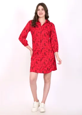 Scarlet Pop Shirt Dress