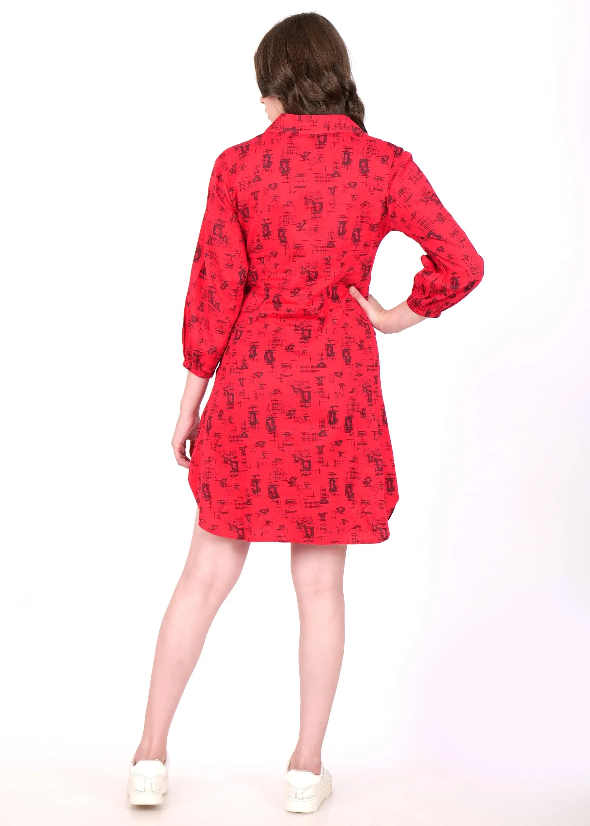 Scarlet Pop Shirt Dress