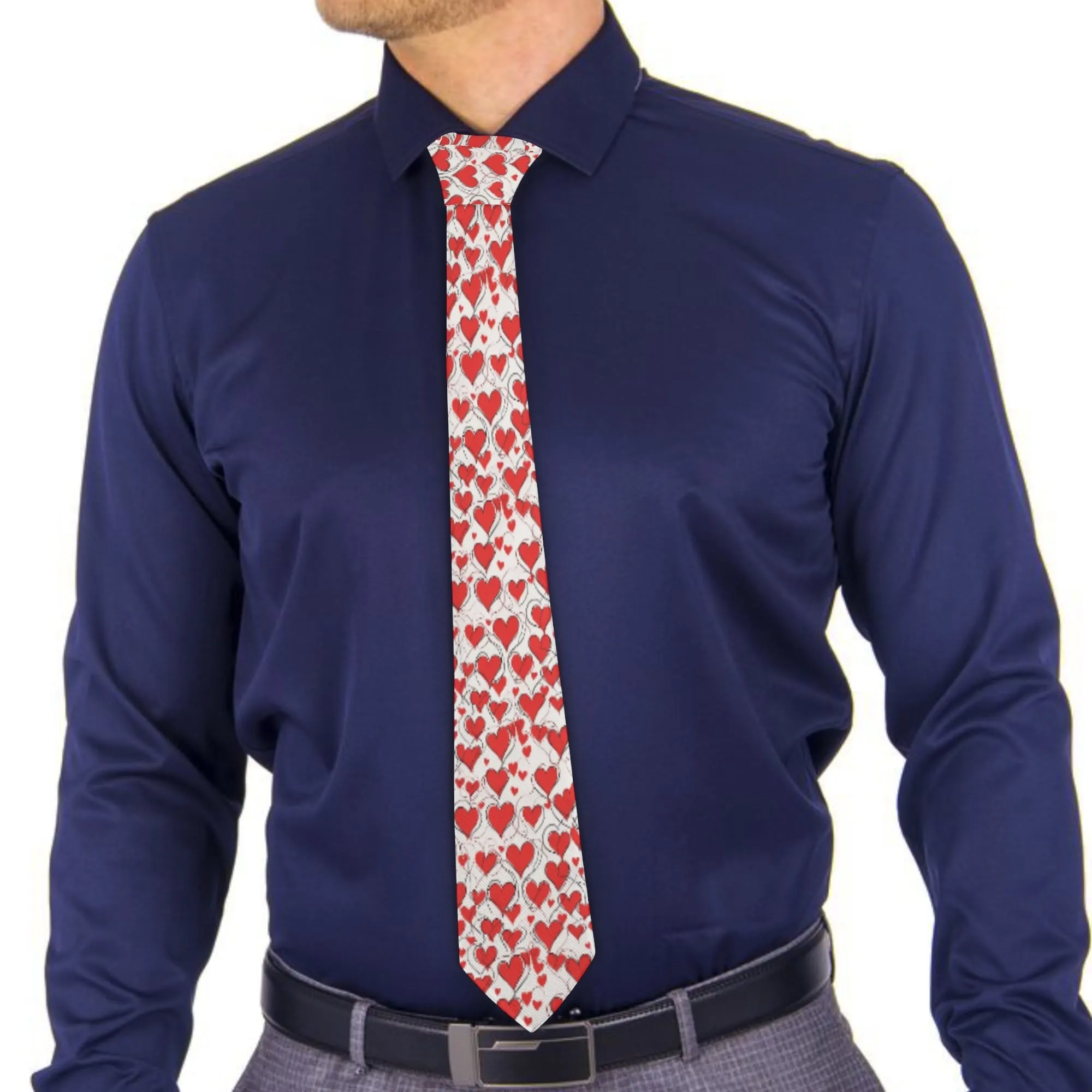 Scribble Hearts Necktie