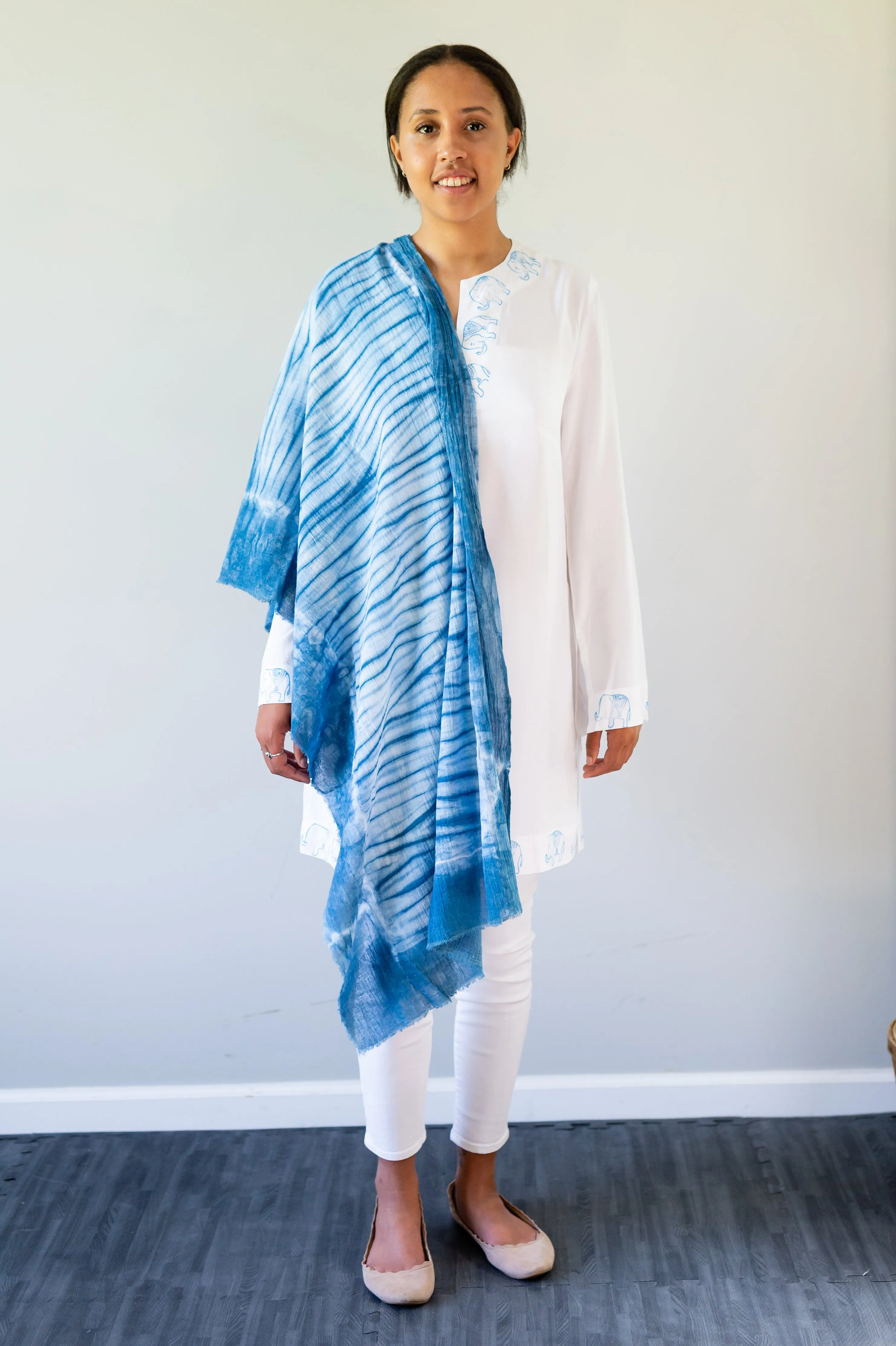 Shibori Cotton Shawl