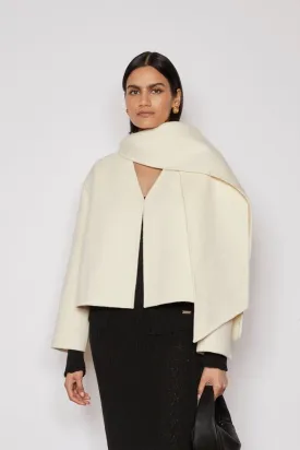 SIENNA COAT WITH SCARF CREAM