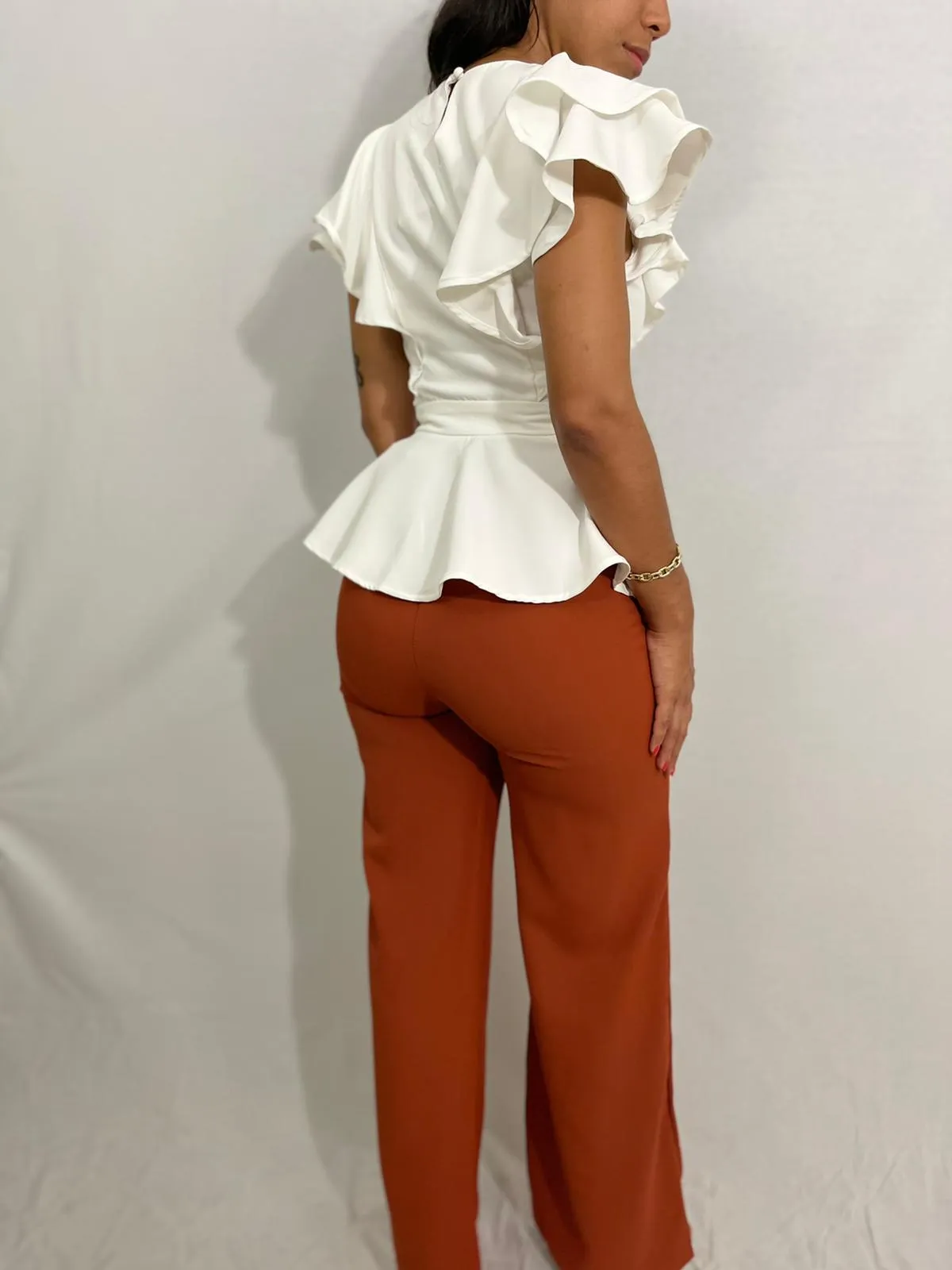 Split Hem Pants (terracotta)