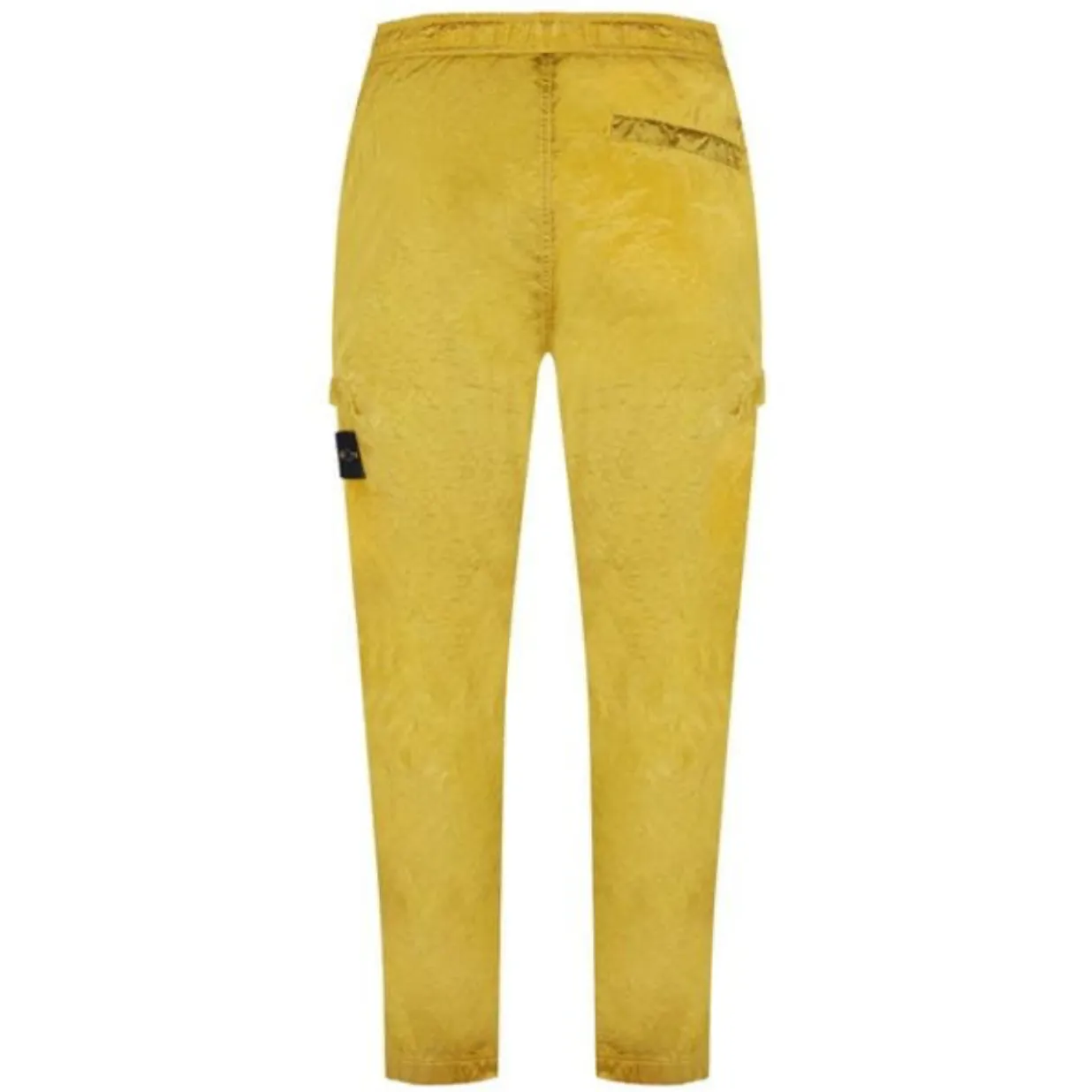 Stone Island Yellow Nylon Metal Cargo Pants