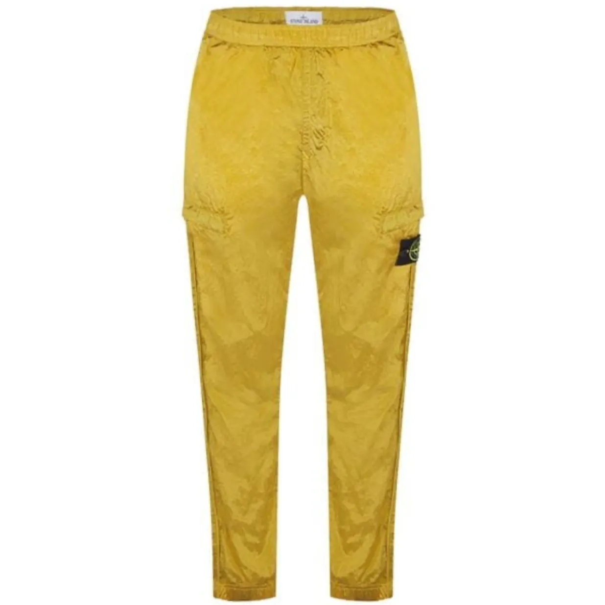 Stone Island Yellow Nylon Metal Cargo Pants