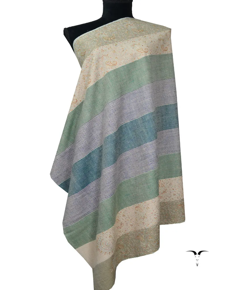 Stripes Embroidery Pashmina Shawl 7753