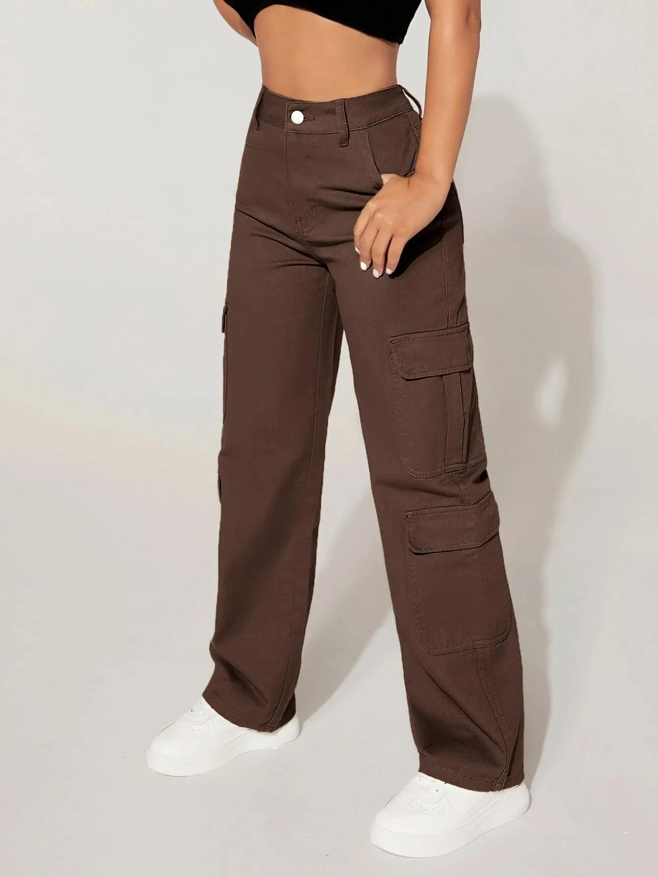 Stylish Flap Pocket Cargo Jeans