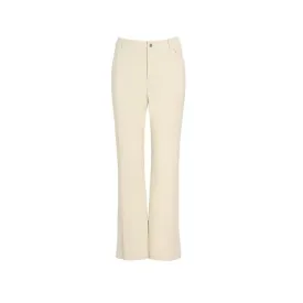 SVG Beige High-Waisted Cropped Pants