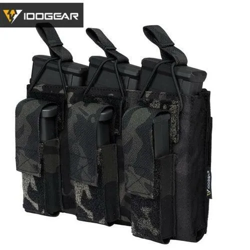 Tactical Magazine Pouch Mag Carrier Triple Open Top 5.56 Pistol MOLLE