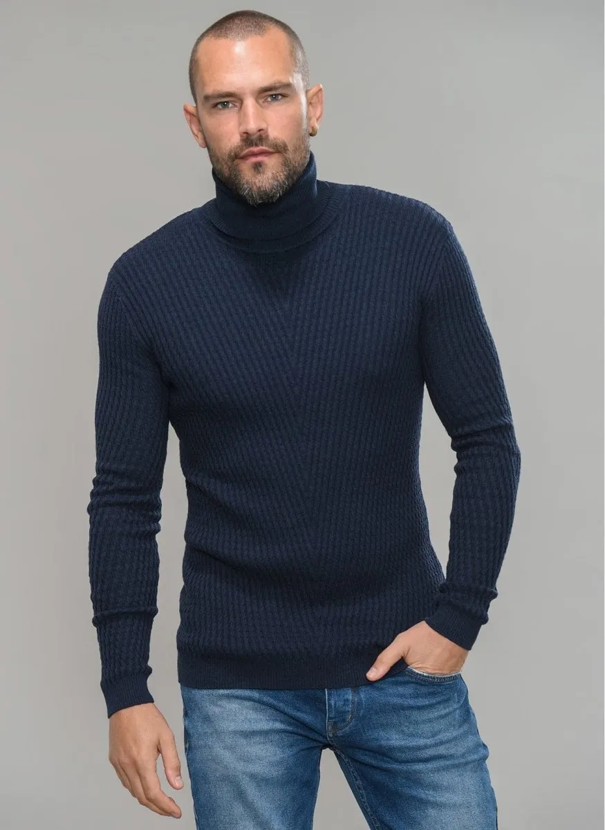 Textured Turtle Neck Sweater