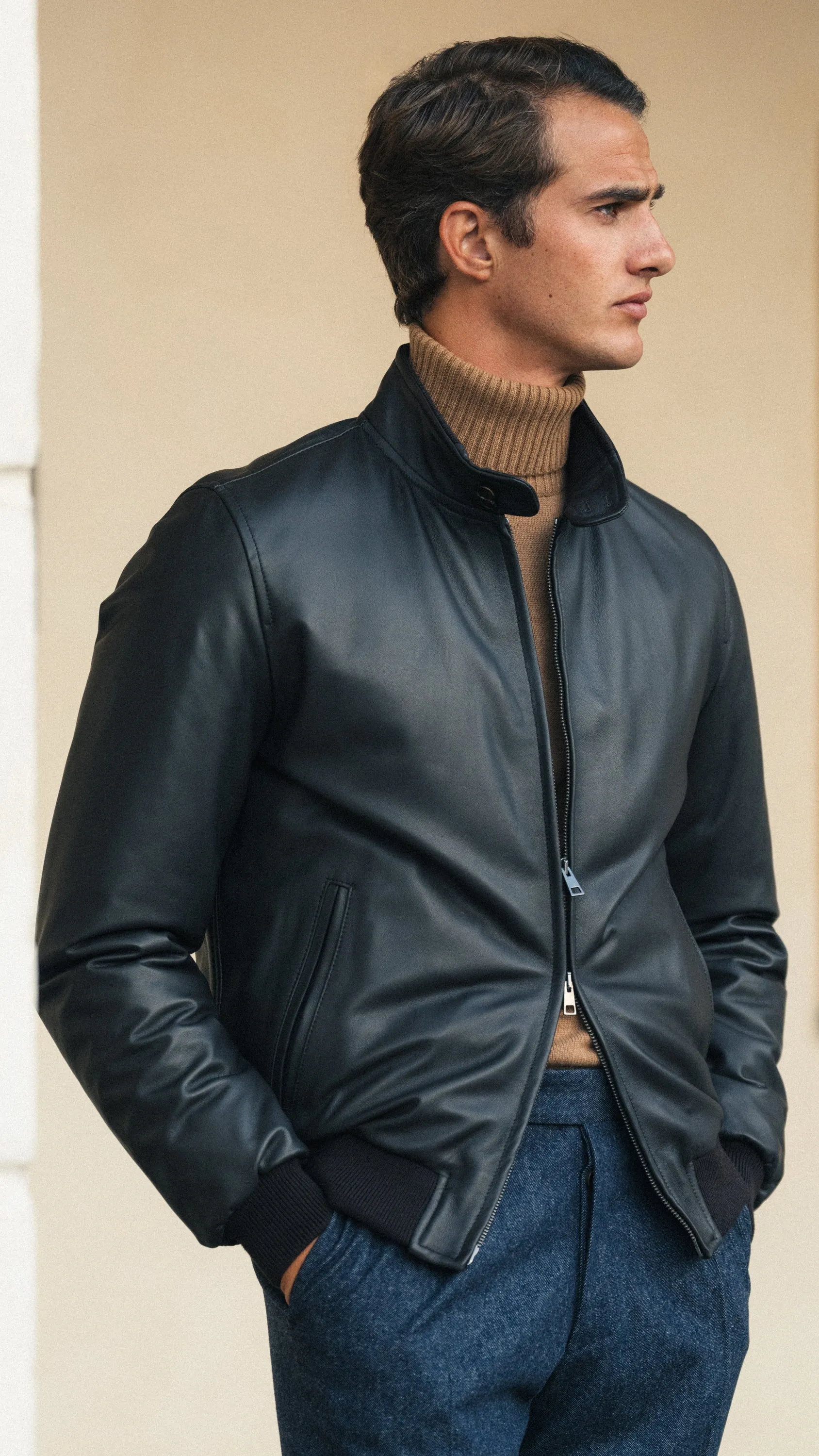 The Ultimate Winter Leather Jacket – Down-lined Interior