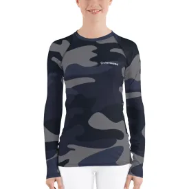 UPF 50 LONG SLEEVES RASH GUARD NAVY CAMO