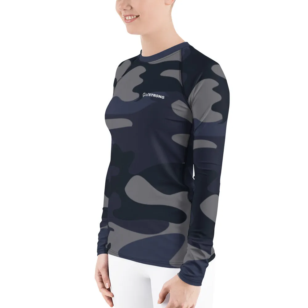 UPF 50 LONG SLEEVES RASH GUARD NAVY CAMO