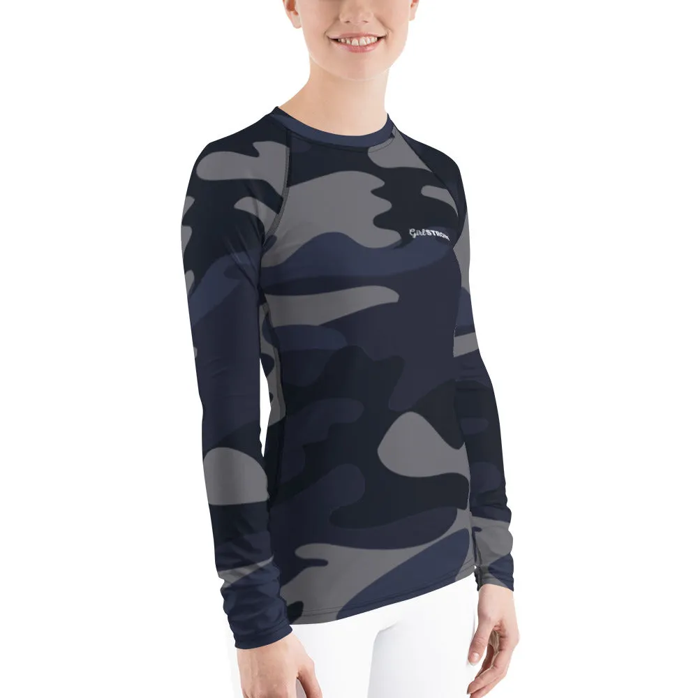 UPF 50 LONG SLEEVES RASH GUARD NAVY CAMO