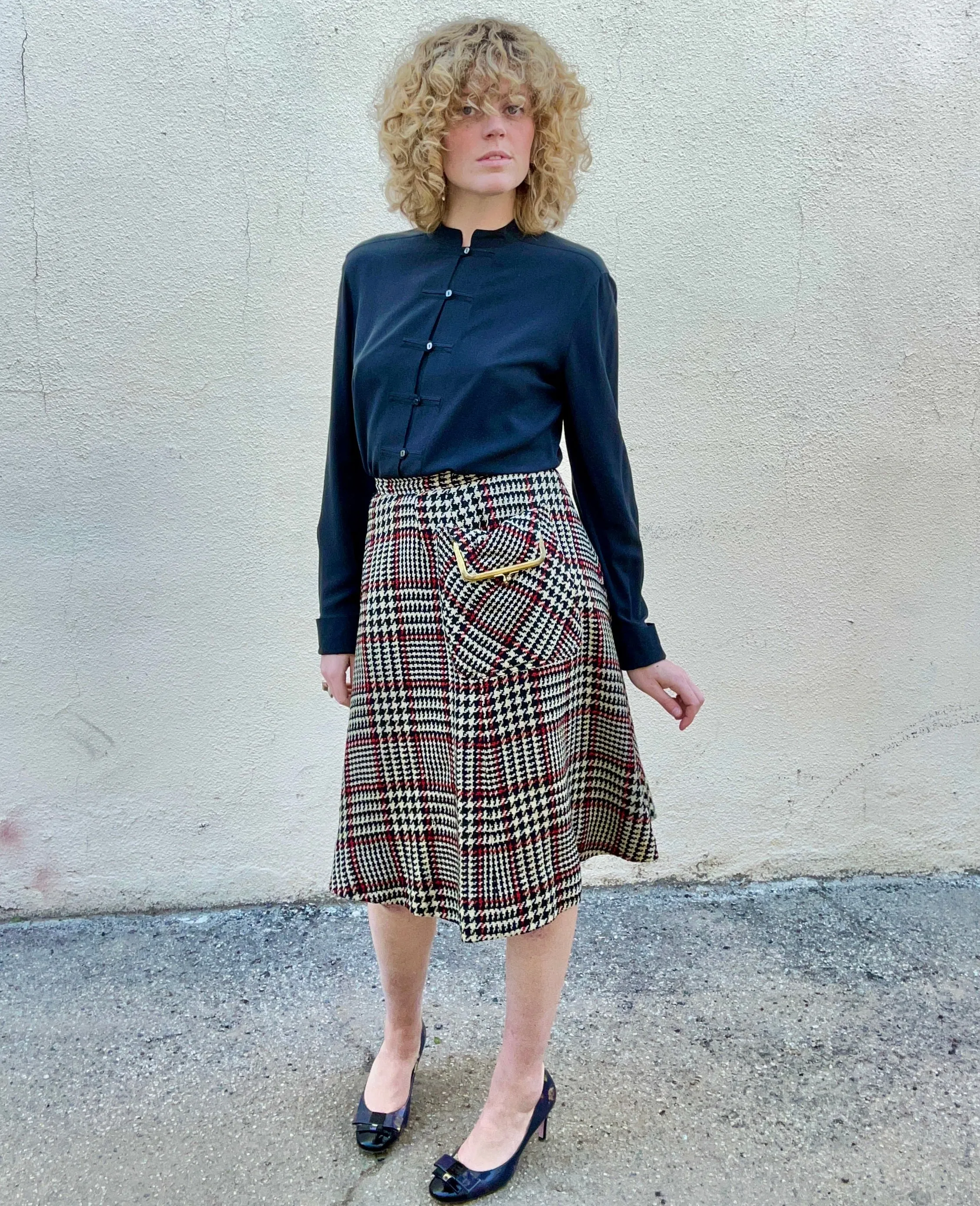 Vintage Bonnie Cashin Plaid Pocket Skirt