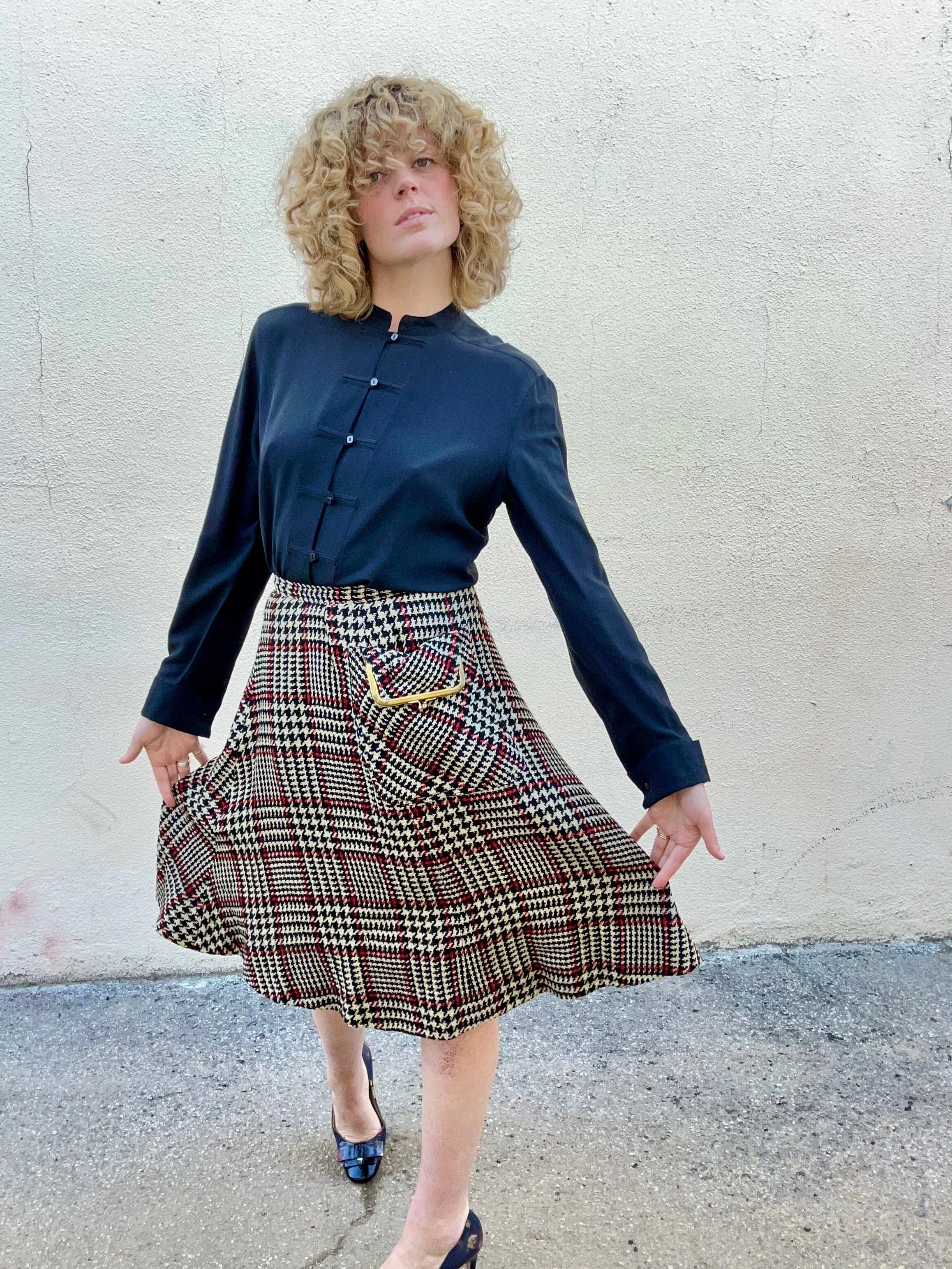 Vintage Bonnie Cashin Plaid Pocket Skirt