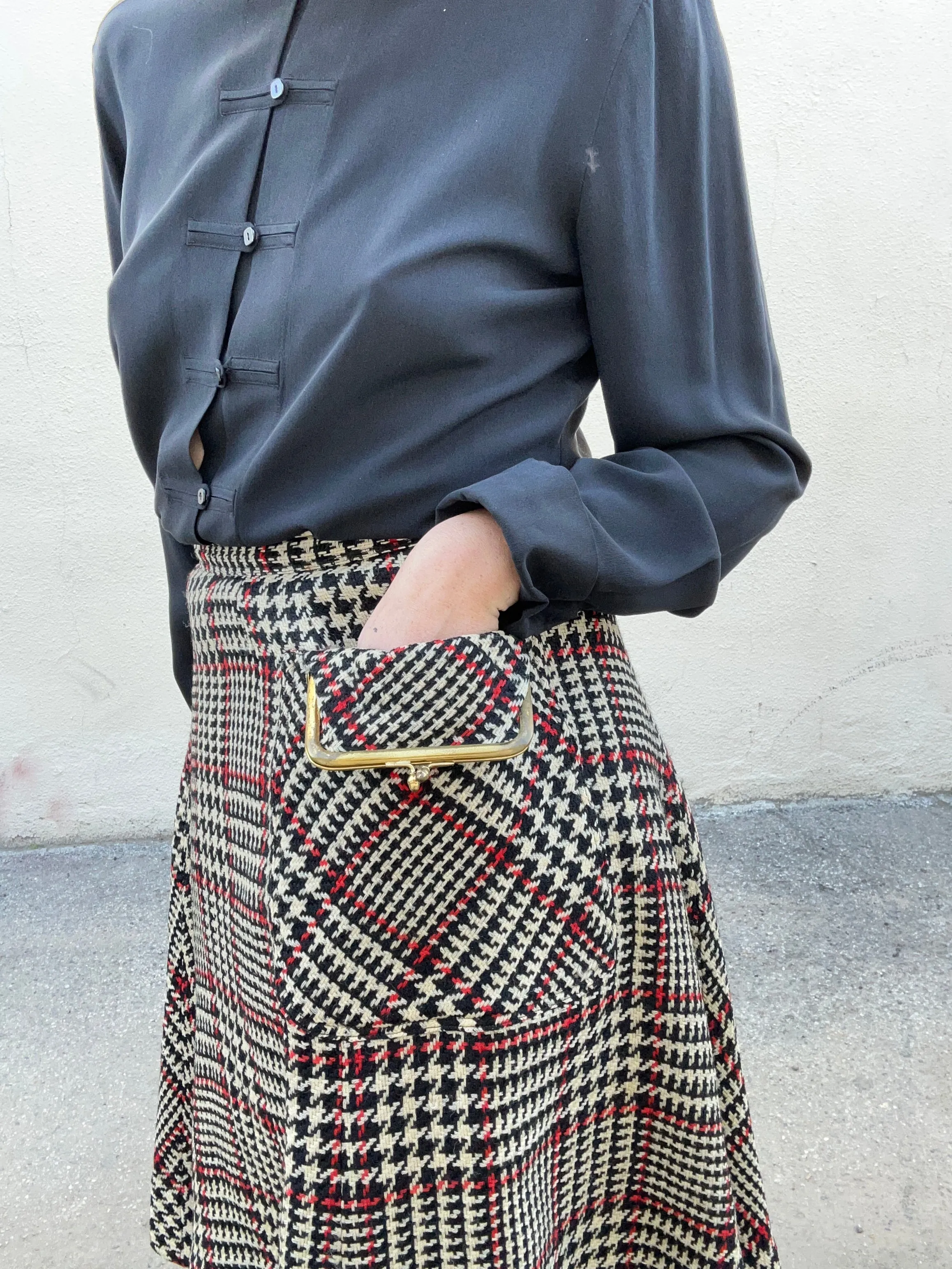 Vintage Bonnie Cashin Plaid Pocket Skirt