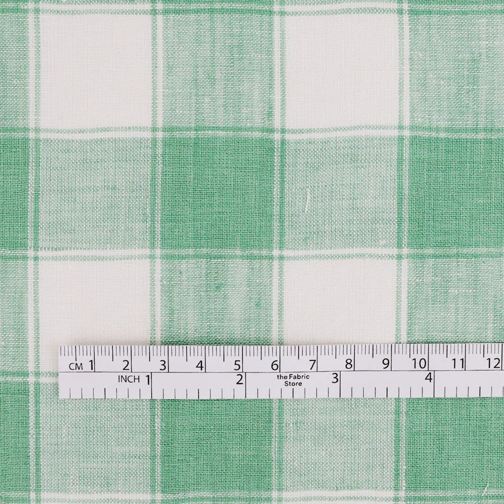 W | Bold Plaid Linen - Mint