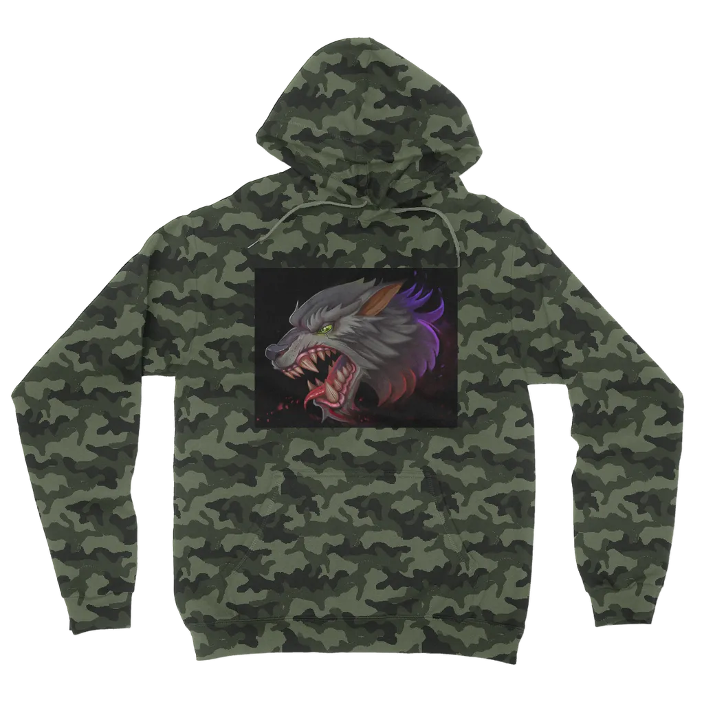 Wolf Camouflage Adult Hoodie