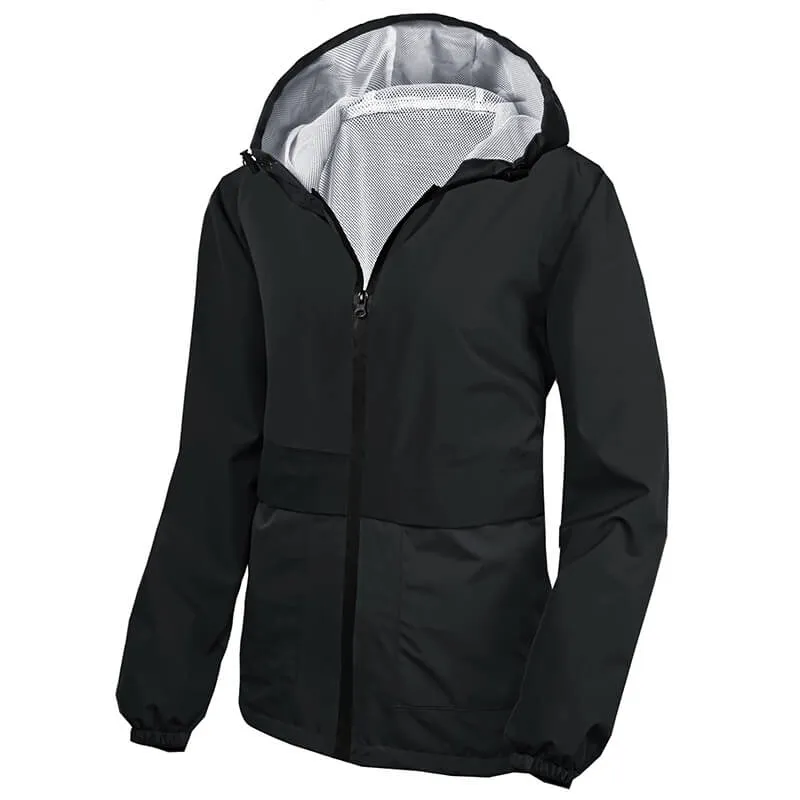 Women Lightweight Rain Jacket Waterproof Packable Hooded Windbreaker