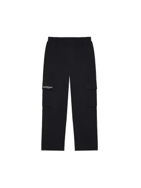 Womens Double Jersey Cargo Track Pants—black